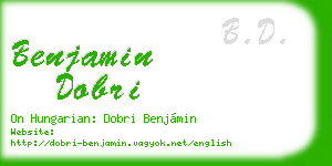 benjamin dobri business card